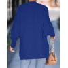 imageZESICA Womens Fall Winter Popcorn Long Sleeve Open Front Chunky Knit Oversized Cardigan Sweater CoatRoyal Blue