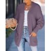 imageZESICA Womens Fall Winter Popcorn Long Sleeve Open Front Chunky Knit Oversized Cardigan Sweater CoatTaro