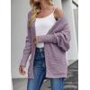 imageZESICA Womens Fall Winter Popcorn Long Sleeve Open Front Chunky Knit Oversized Cardigan Sweater CoatTaro