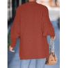 imageZESICA Womens Fall Winter Popcorn Long Sleeve Open Front Chunky Knit Oversized Cardigan Sweater CoatTea Rose