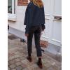 imageZESICA Womens Long Sleeve Crop Trench Coat Lapel Double Breasted Loose Casual Jacket with PocketsDarkblue