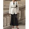imageZESICA Womens Off Shoulder Cocktail Maxi Dresses 2025 Fall Long Sleeve Bodycon Ruched Lace Wedding Guest Party DressBlack