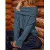 imageZESICA Womens Off The Shoulder Fall Sweaters Oversized Long Sleeve Pullover Tops 2025 Fashion Outfit ClothesDarkblue