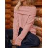 imageZESICA Womens Off The Shoulder Fall Sweaters Oversized Long Sleeve Pullover Tops 2025 Fashion Outfit ClothesPink