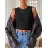 imageZESICA Womens Summer Tank Tops 2025 Sleeveless Crewneck Knit Slim Fitted Side Ruched Casual Basic ShirtBlack
