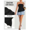 imageZESICA Womens Tube Top 2025 Summer Going Out Strapless Backless Ruched Trendy Tops Asymmetrical Bandeau OutfitsBlack