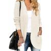 imageZESICA Womens Fall Winter Long Sleeve Open Front Casual Lightweight Soft Knit Cardigan Sweater OuterwearApricot