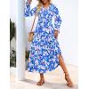 imageZESICA Womens Fall Long Sleeve Floral Boho Dress 2025 Casual V Neck ALine Flowy Wedding Guest Maxi DressesRoyal Blue