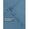 imageZESICA Womens Long Sleeve Button Ribbed Shirts Spring Scoop Neck Casual Henly TopsDustyblue