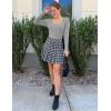 imageZESICA Womens Long Sleeve Button Ribbed Shirts Spring Scoop Neck Casual Henly TopsGrey