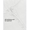 imageZESICA Womens Long Sleeve Button Ribbed Shirts Spring Scoop Neck Casual Henly TopsWhite