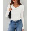 imageZESICA Womens Long Sleeve Floral Tops Cowl Neck Slim Fit Going Out Shirts 2025 Fall Fashion Outfits ClothesWhite
