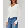 imageZESICA Womens Long Sleeve Floral Tops Cowl Neck Slim Fit Going Out Shirts 2025 Fall Fashion Outfits ClothesWhite