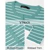 imageZESICA Womens Long Sleeve Striped Shirts V Neck Button Up Sweater Casual Loose Basic Tops Trendy Spring ClothesMint