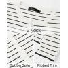 imageZESICA Womens Long Sleeve Striped Shirts V Neck Button Up Sweater Casual Loose Basic Tops Trendy Spring ClothesWhite