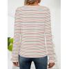imageZESICA Womens Puff Long Sleeve Square Neck Shirts Fall Causal Trendy Tunic TopsApricot