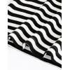 imageZESICA Womens Ruffle Short Sleeve Striped T Shirts Summer Scoop Neck Slim Fitted Causal Basic Tee TopsBlack