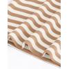 imageZESICA Womens Ruffle Short Sleeve Striped T Shirts Summer Scoop Neck Slim Fitted Causal Basic Tee TopsKhaki
