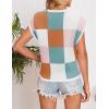 imageZESICA Womens Summer Casual Printed Tops Cap Sleeve Crew Neck Cute Knit Sweaters 2025 Trendy Clothes OutfitsWhitepink
