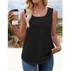 imageZESICA Womens Summer Casual Striped Tank Top Sleeveless Scoop Neck Loose Fit Color Block Tops 2025 Fashion ClothesAll Black