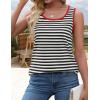 imageZESICA Womens Summer Casual Striped Tank Top Sleeveless Scoop Neck Loose Fit Color Block Tops 2025 Fashion ClothesBlack