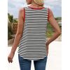 imageZESICA Womens Summer Casual Striped Tank Top Sleeveless Scoop Neck Loose Fit Color Block Tops 2025 Fashion ClothesBlack