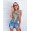 imageZESICA Womens Summer Casual Striped Tank Top Sleeveless Scoop Neck Loose Fit Color Block Tops 2025 Fashion ClothesBlack