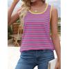 imageZESICA Womens Summer Casual Striped Tank Top Sleeveless Scoop Neck Loose Fit Color Block Tops 2025 Fashion ClothesPink
