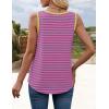 imageZESICA Womens Summer Casual Striped Tank Top Sleeveless Scoop Neck Loose Fit Color Block Tops 2025 Fashion ClothesPink