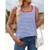 imageZESICA Womens Summer Casual Striped Tank Top Sleeveless Scoop Neck Loose Fit Color Block Tops 2025 Fashion ClothesRoyal