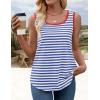 imageZESICA Womens Summer Casual Striped Tank Top Sleeveless Scoop Neck Loose Fit Color Block Tops 2025 Fashion ClothesRoyal