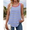 imageZESICA Womens Summer Casual Striped Tank Top Sleeveless Scoop Neck Loose Fit Color Block Tops 2025 Fashion ClothesRoyal