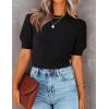 imageZESICA Womens Summer Crop Tops Casual Short Sleeve Crew Neck Ribbed Knit Sweaters 2025 Trendy Clothes OutfitsBlack