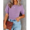imageZESICA Womens Summer Crop Tops Casual Short Sleeve Crew Neck Ribbed Knit Sweaters 2025 Trendy Clothes OutfitsPurple
