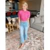 imageZESICA Womens Summer Crop Tops Casual Short Sleeve Crew Neck Ribbed Knit Sweaters 2025 Trendy Clothes OutfitsRose