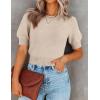imageZESICA Womens Summer Crop Tops Casual Short Sleeve Crew Neck Ribbed Knit Sweaters 2025 Trendy Clothes OutfitsSandy