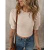 imageZESICA Womens Summer Crop Tops Casual Short Sleeve Crew Neck Ribbed Knit Sweaters 2025 Trendy Clothes OutfitsSandy