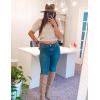 imageZESICA Womens Summer Crop Tops Casual Short Sleeve Crew Neck Ribbed Knit Sweaters 2025 Trendy Clothes OutfitsSandy