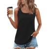 imageZESICA Womens Summer Casual Striped Tank Top Sleeveless Scoop Neck Loose Fit Color Block Tops 2025 Fashion ClothesAll Black
