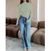 imageZESICA Womens Long Sleeve Mock Neck Shirts 2025 Fall Winter Thermal Casual Slim Fit Pullover TopsBean Green