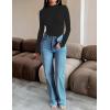 imageZESICA Womens Long Sleeve Mock Neck Shirts 2025 Fall Winter Thermal Casual Slim Fit Pullover TopsBlack