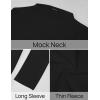 imageZESICA Womens Long Sleeve Mock Neck Shirts 2025 Fall Winter Thermal Casual Slim Fit Pullover TopsBlack
