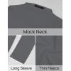 imageZESICA Womens Long Sleeve Mock Neck Shirts 2025 Fall Winter Thermal Casual Slim Fit Pullover TopsDark Grey