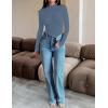 imageZESICA Womens Long Sleeve Mock Neck Shirts 2025 Fall Winter Thermal Casual Slim Fit Pullover TopsDusty Blue