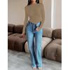 imageZESICA Womens Long Sleeve Mock Neck Shirts 2025 Fall Winter Thermal Casual Slim Fit Pullover TopsKhaki