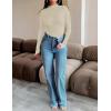 imageZESICA Womens Long Sleeve Mock Neck Shirts 2025 Fall Winter Thermal Casual Slim Fit Pullover TopsOat