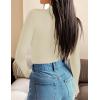 imageZESICA Womens Long Sleeve Mock Neck Shirts 2025 Fall Winter Thermal Casual Slim Fit Pullover TopsOat