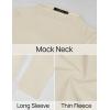 imageZESICA Womens Long Sleeve Mock Neck Shirts 2025 Fall Winter Thermal Casual Slim Fit Pullover TopsOat