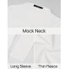 imageZESICA Womens Long Sleeve Mock Neck Shirts 2025 Fall Winter Thermal Casual Slim Fit Pullover TopsWhite