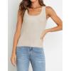 imageZESICA Womens Sleeveless Tank Tops Summer Scoop Neck Ribbed Knit Slim Fitted Casual Basic Tee Shirts